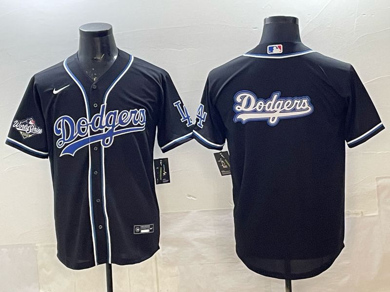 Men 2025 Nike Los Angeles Dodgers Blank Black MLB Jersey style 008->los angeles dodgers->MLB Jersey